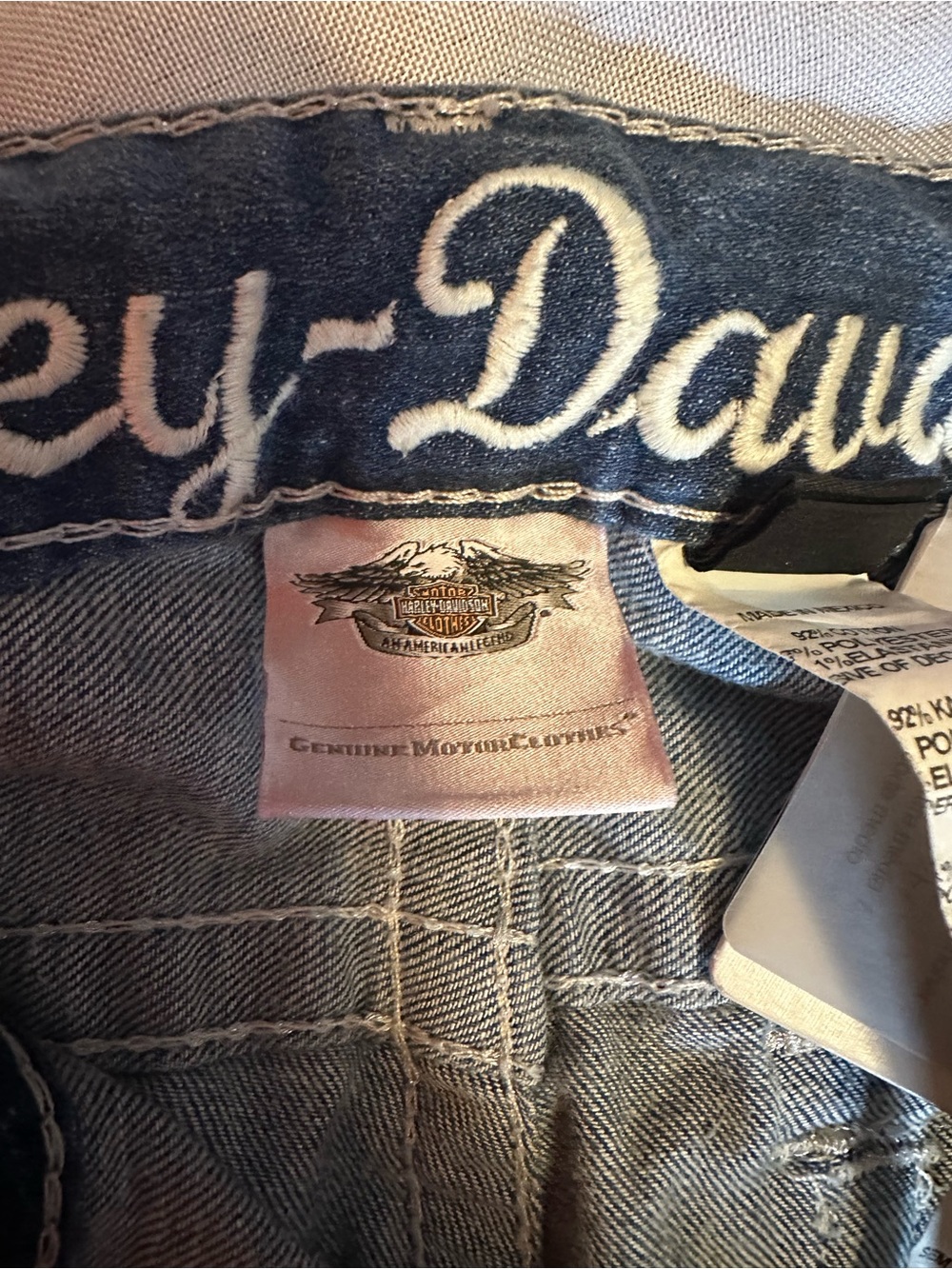 Harley-Davidson Blue Embroidered Pocket Women’s Jeans - Picture 7 of 10